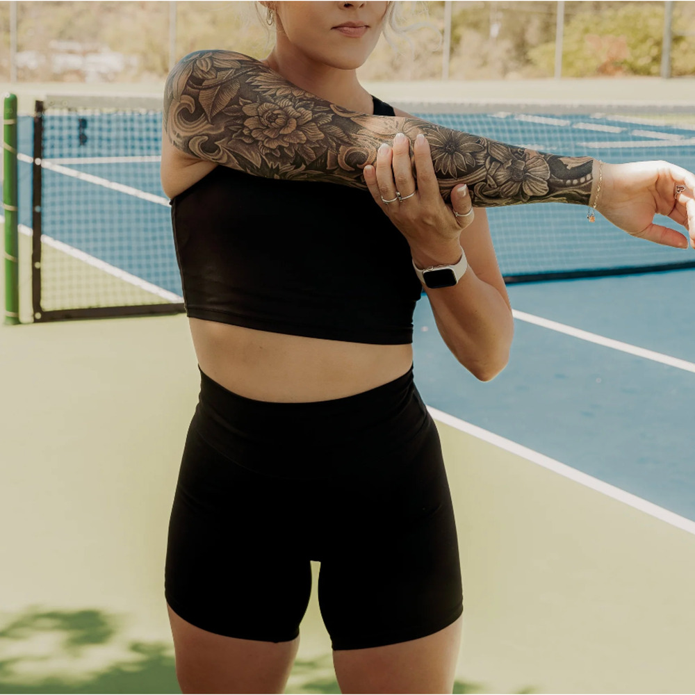 Revolve Black Biker Shorts Black XXS XS High Rise Compression USA Ribbed $58